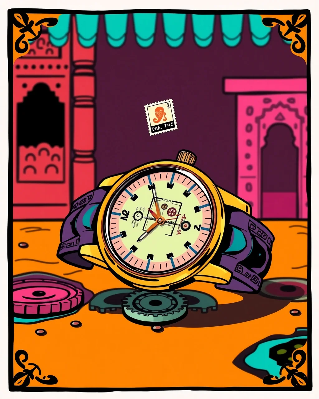 Maharana Pratap wali ghadi, stamp ke saath