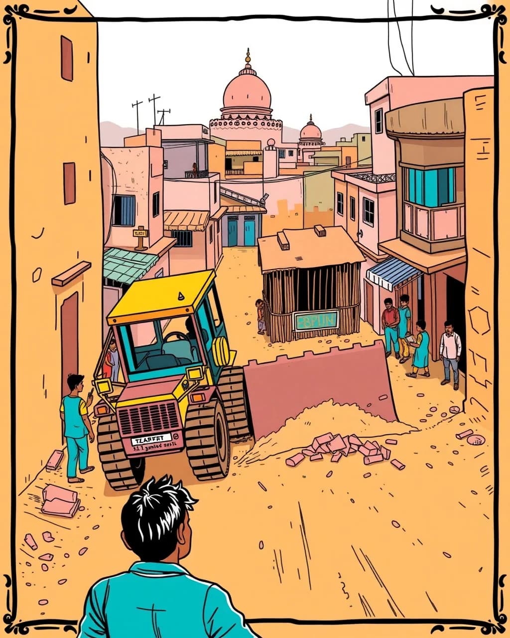 Jagatpura mein bulldozer, internet bhi 19 ghante baad
